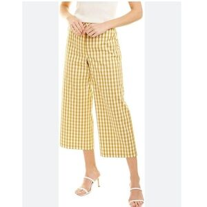 Trina Turk Gingham Cropped Wide Leg Pant Size 4